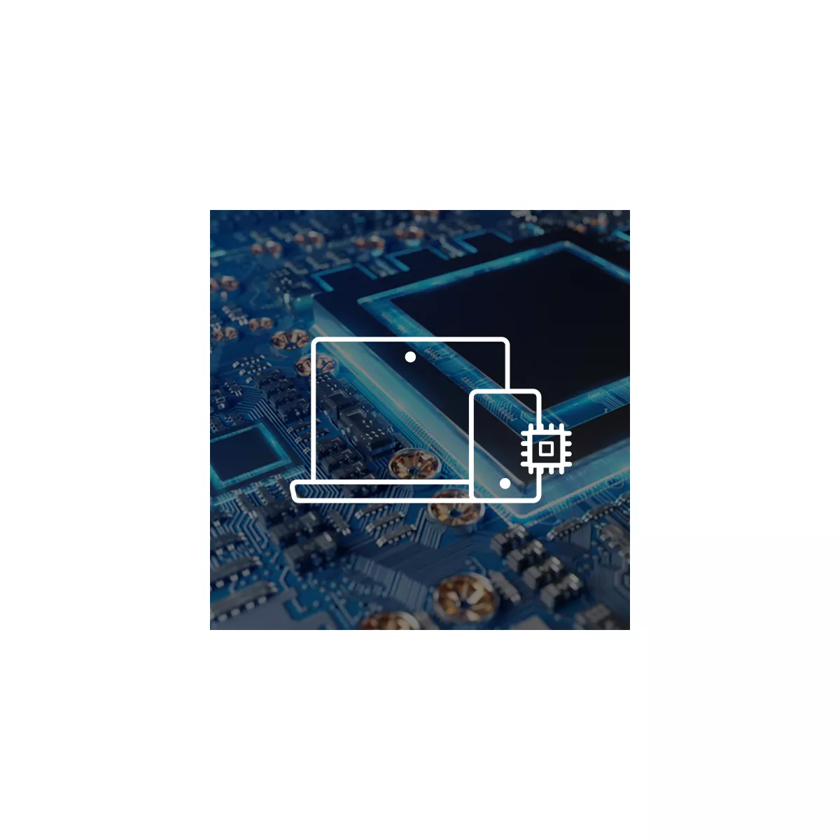 Icono de la industria de los microchips electrónicos