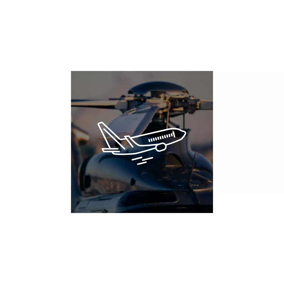 Icono de aspa de rotor de helicóptero de aviación Aeronave