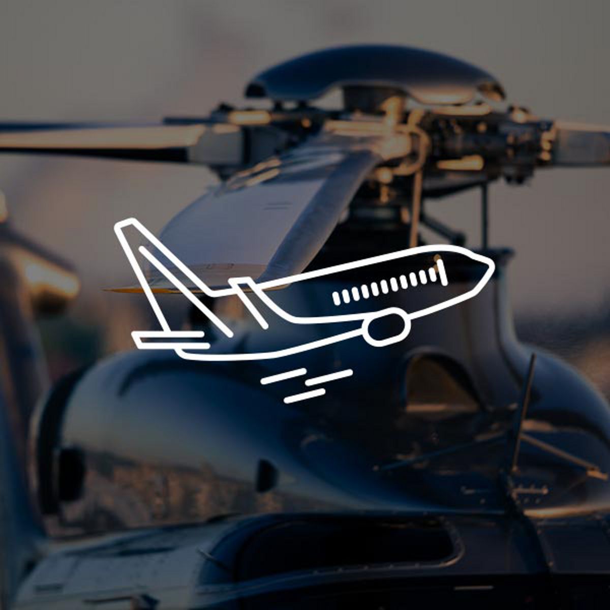 Icono de aspa de rotor de helicóptero de aviación Aeronave