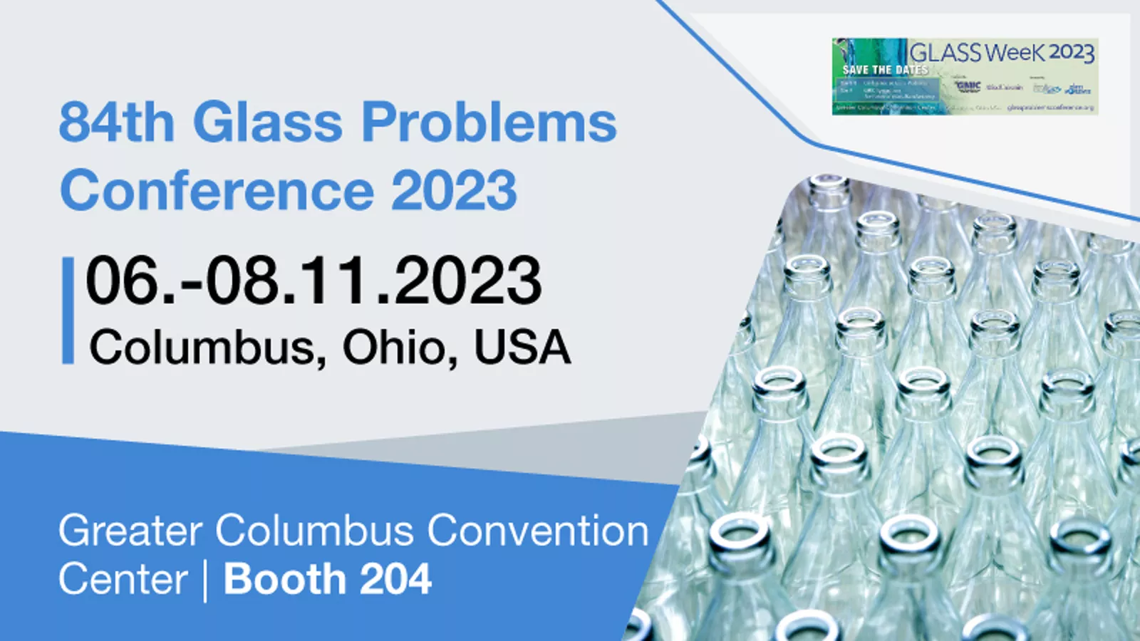 Plansee at Glass Problems Conference 2023 in Ohio, US