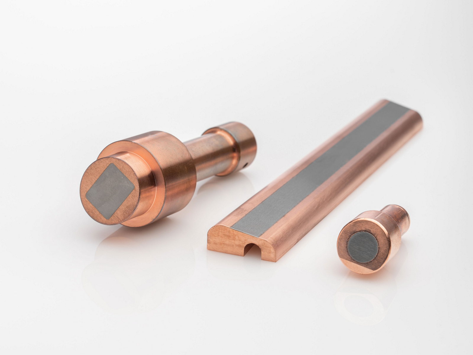 Copper-back-cast stationary anodes