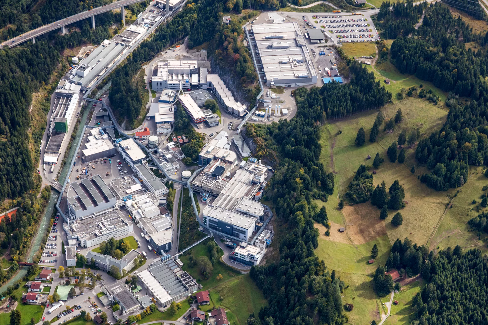 Aerial photo of Plansee Reutte site