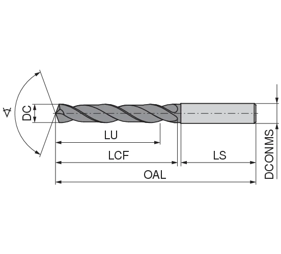 WTX – High Performance Drill, DIN 6537 – UNI | CERATIZIT