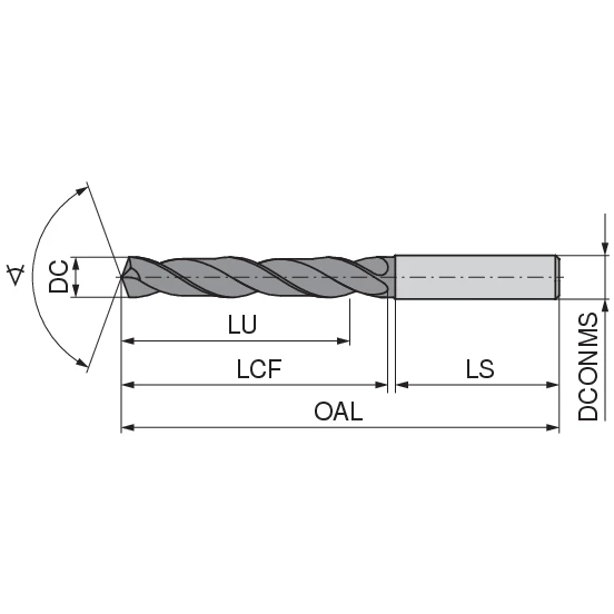 WTX – High Performance Drill, DIN 6537 – UNI | CERATIZIT