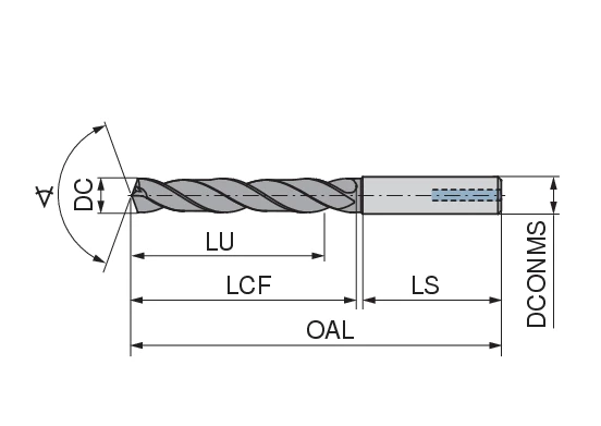 WTX – High Performance Drill, DIN 6537 – AL | CERATIZIT
