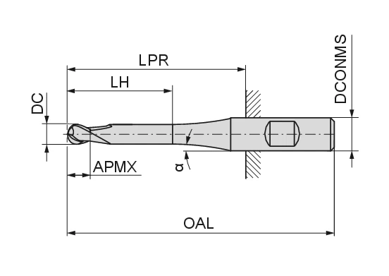 CoreLine – Ball Nosed Cutter – N | CERATIZIT