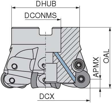 R 1007 shell button insert milling cutter | CERATIZIT