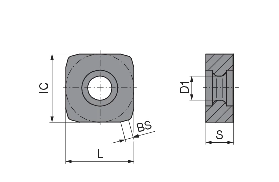 CoreLine – Carbide milling indexable insert – SNKX | CERATIZIT