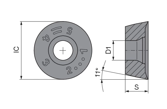 MaxiMill – Carbide milling indexable insert – RPHT | CERATIZIT