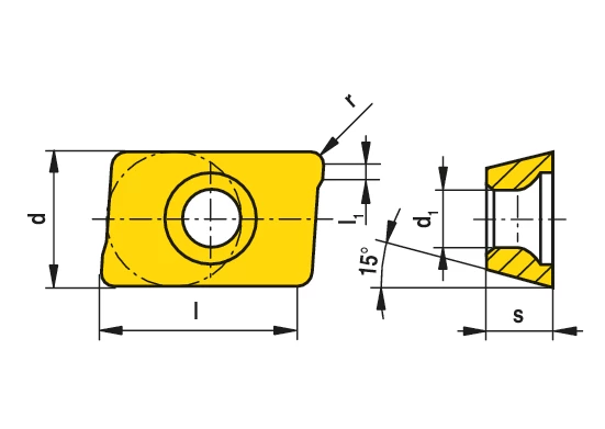 CoreLine – Carbide milling indexable insert – ADKT | CERATIZIT
